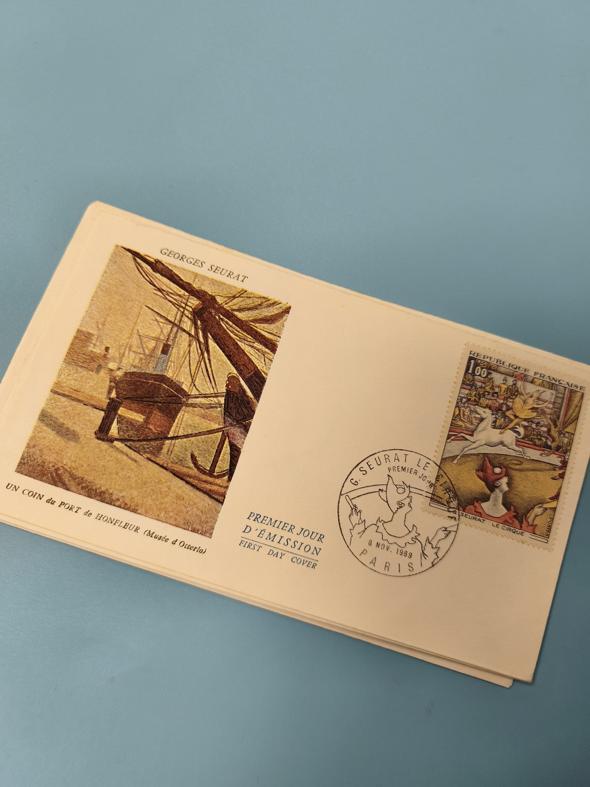 Enveloppe FDC Premier Jour d?Émission Georges Seurat timbre illustré Paris