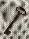 Grande clé ancienne de château, aspect fer forgé, clé vintage serrure porte