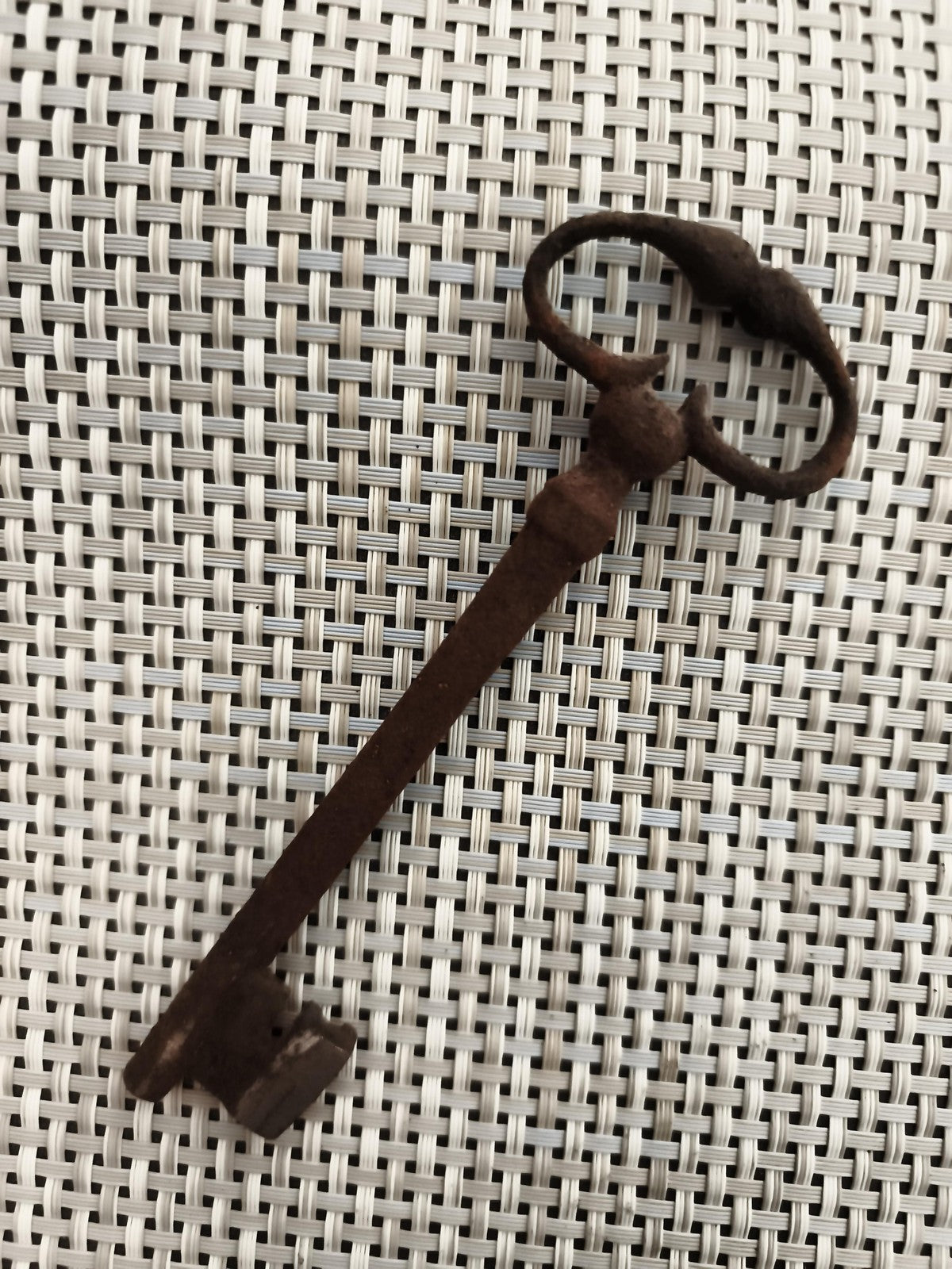 Grande clé ancienne de château, aspect fer forgé, clé vintage serrure porte