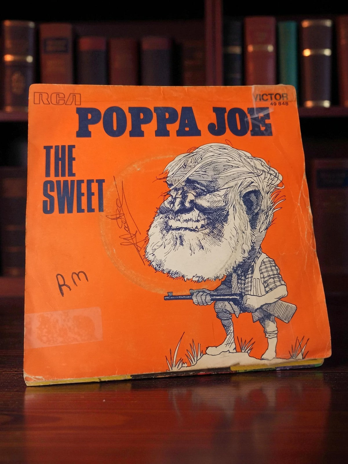 Disque vinyle 45 tours Poppa Joe The Sweet RCA vintage pochette orange rétro