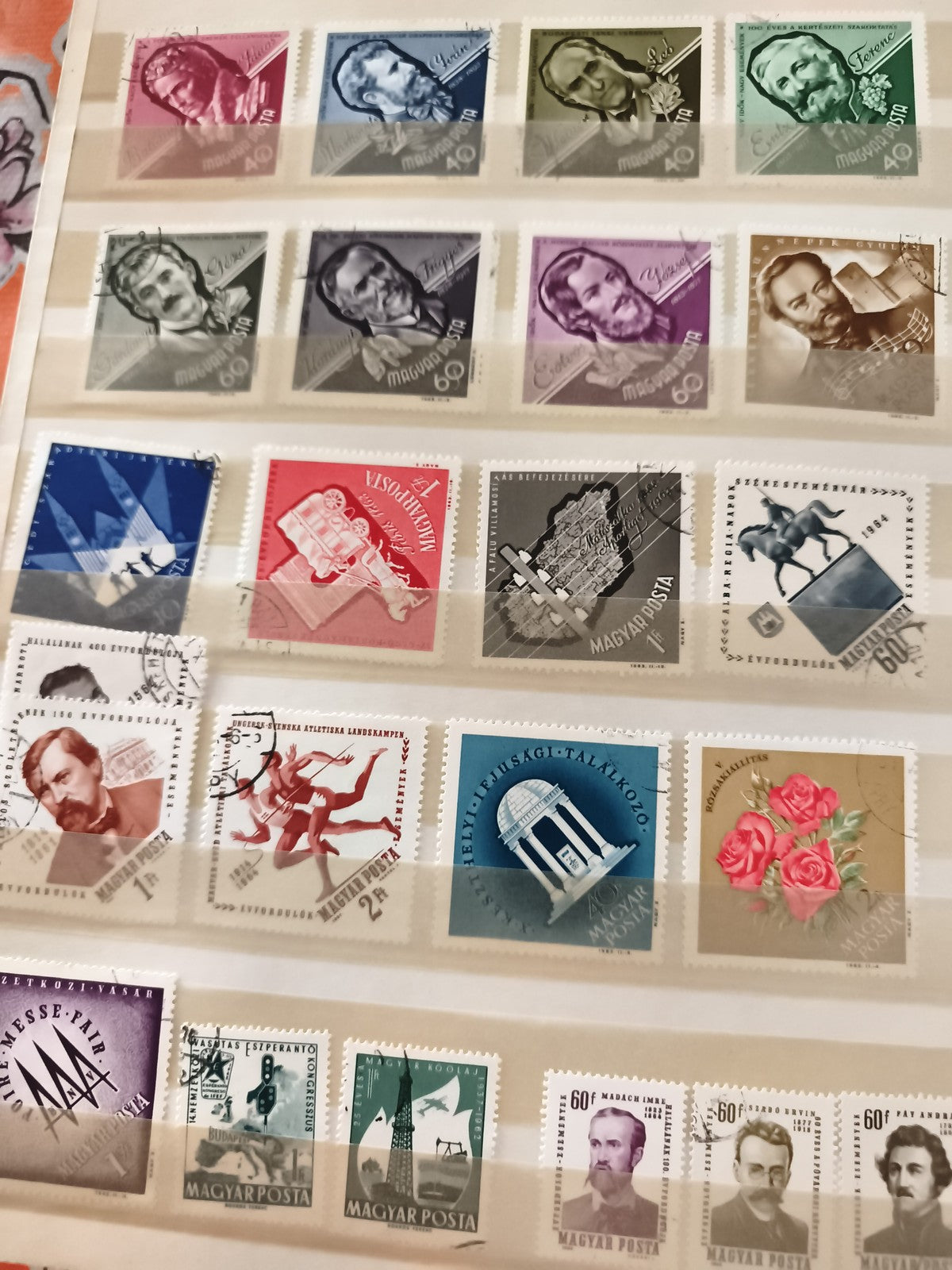Timbres anciens Hongrie MAGYAR POSTA lot varié philatélie XXe siècle