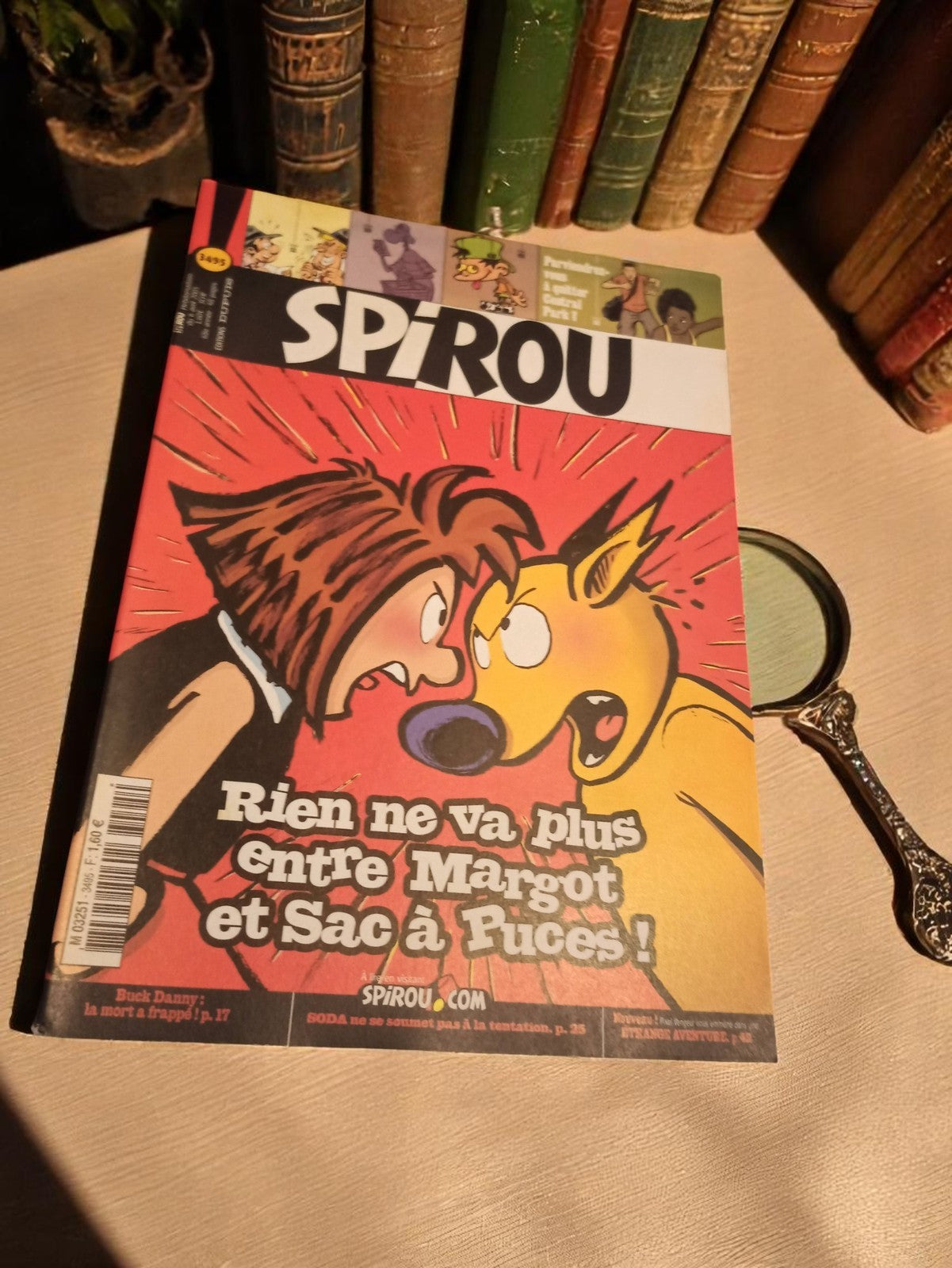 Magazine Spirou ancien n°3495 couverture Margot Sac à Puces édition BD vintage