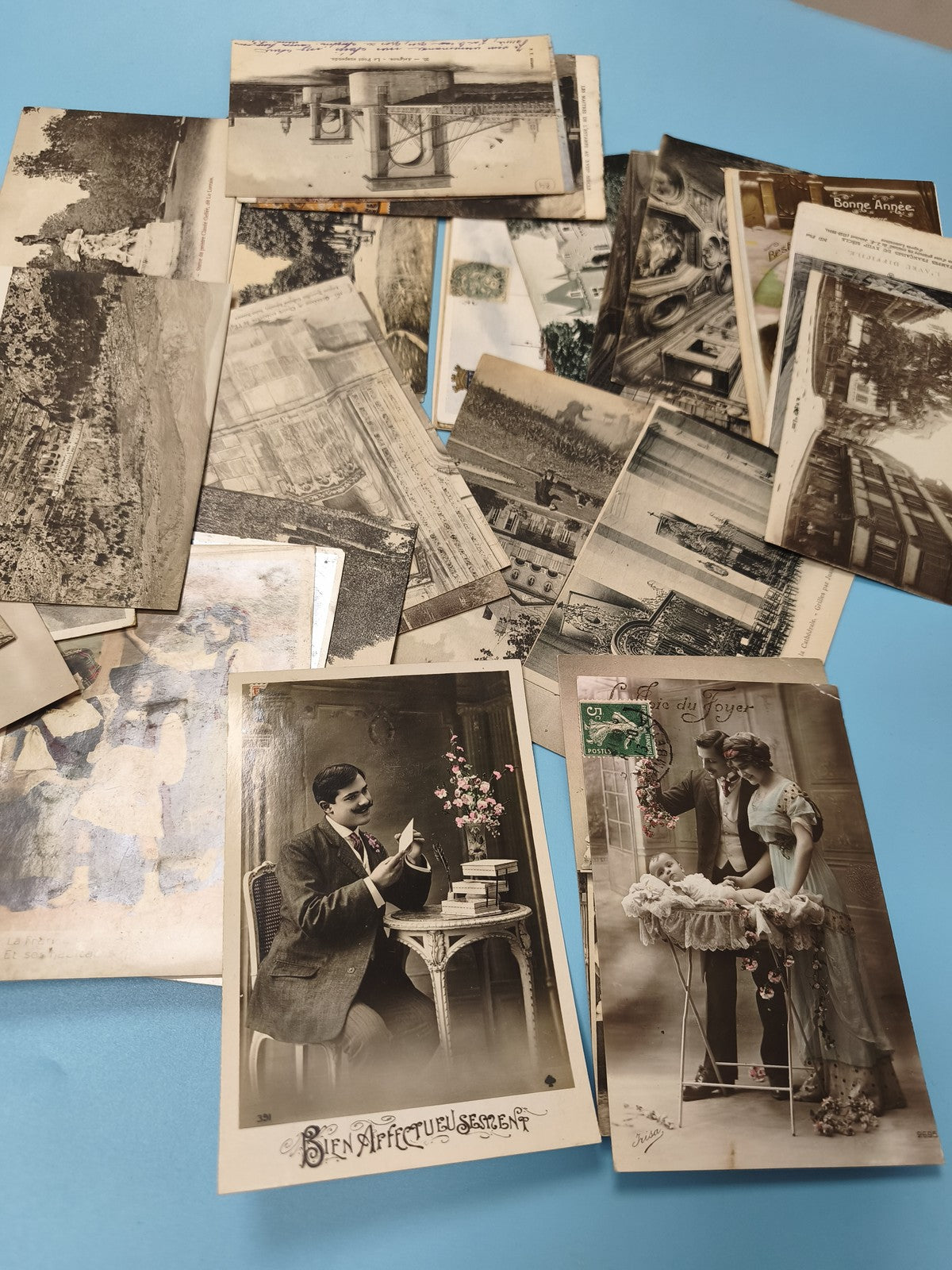 Lot cartes postales anciennes CPA, scènes variées, collection vintage (Ref 3)