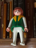 Figurine Playmobil vintage années 70 personnage rétro lunettes veste verte