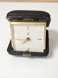Réveil de voyage mécanique UTI ancien vintage petit format rétro collection déco