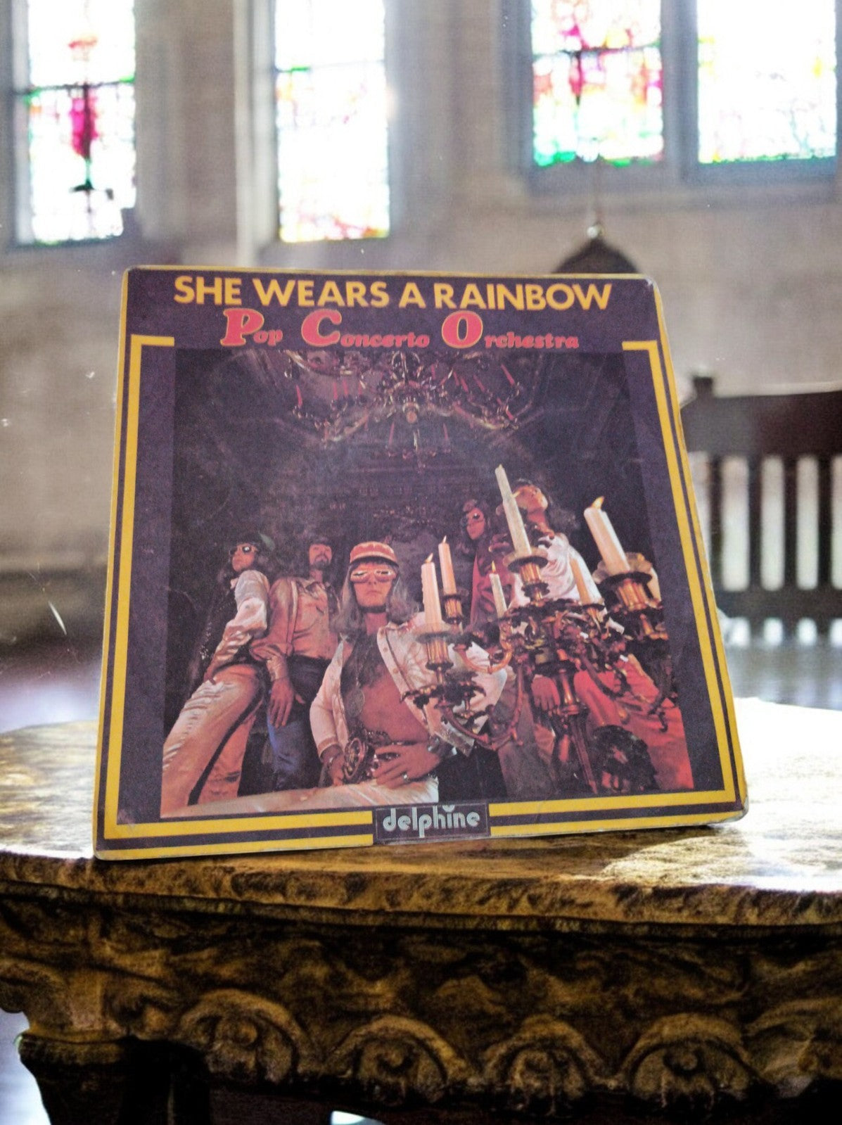 Vinyle 45T Pop Concerto Orchestra She Wears a Rainbow vintage Delphine