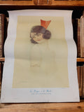 Lithographie ancienne Art déco Le Peigne à la Mode portrait rétro déco murale