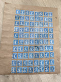 Gros lot ancien timbres Marianne bleu 10c oblitérés pour étude philatélie