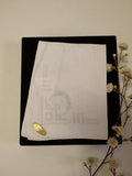 Serviette brodée main vintage années 50 blanche rétro linge maison