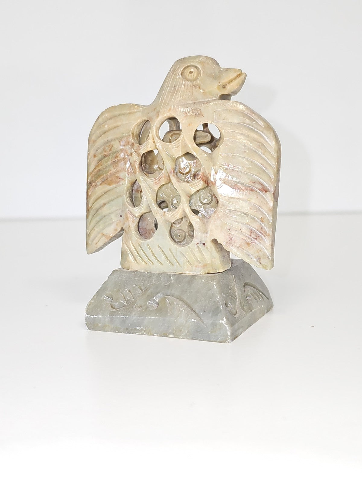 Petite statue vintage Amérique du Sud en pierre de lard ancienne collection déco