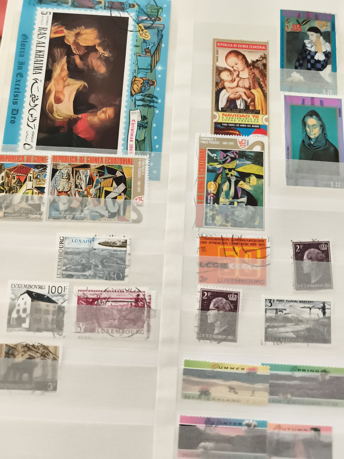 Timbres thématiques Guinée Équatoriale, Ras Al Khaima, Luxembourg, Nouvel An, No