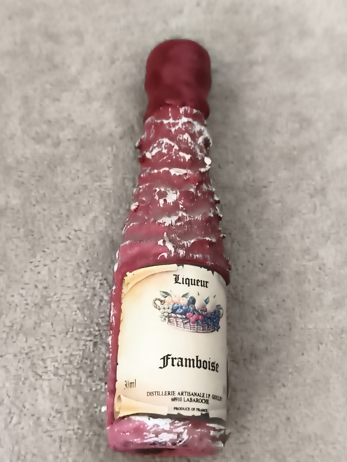 Mini bouteille liqueur framboise 30ml Distillerie artisanale déco bar