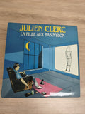 Vinyle 45 tours Julien Clerc La Fille aux Bas Nylon pochette illustrée