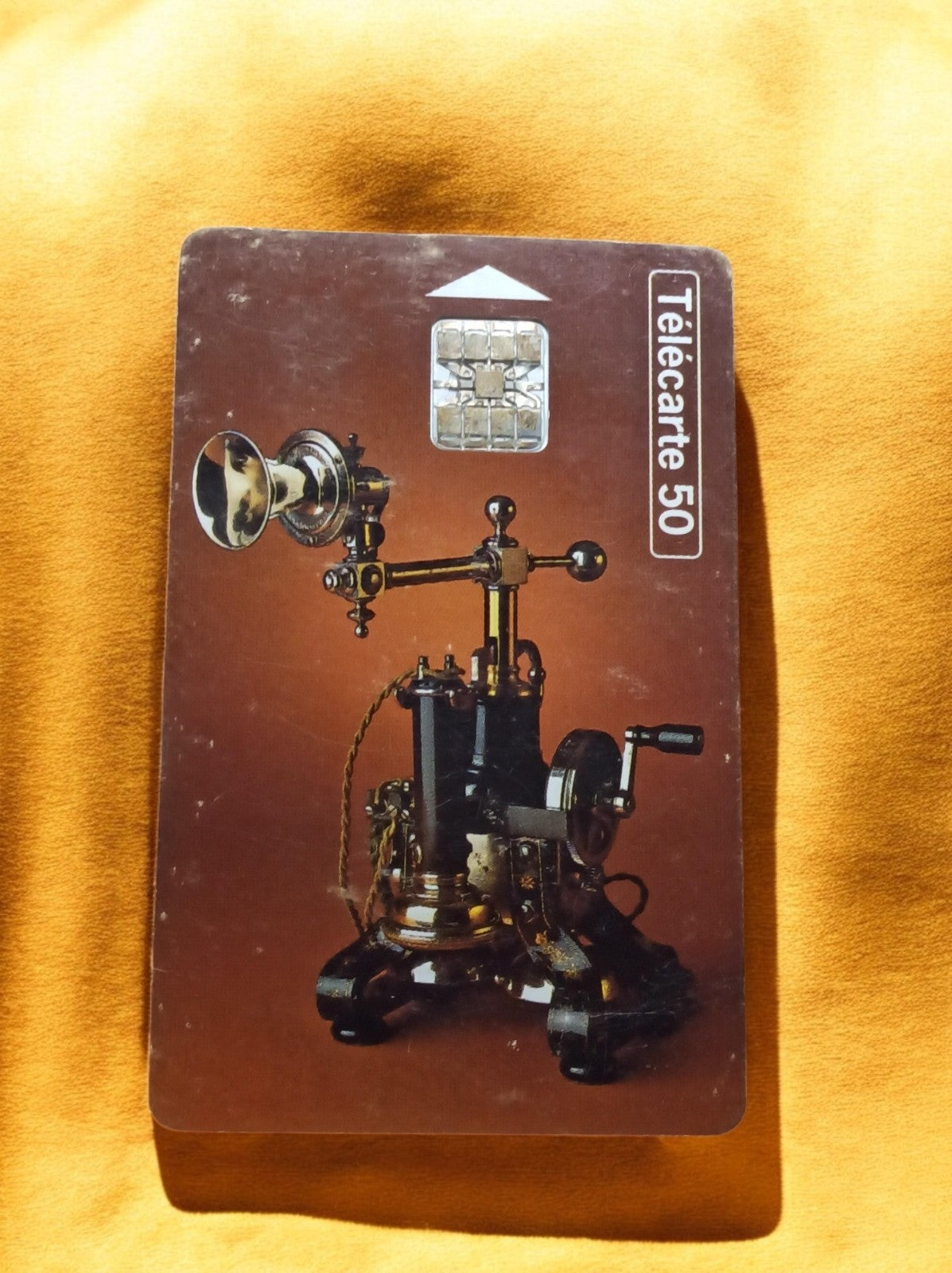 Carte téléphonique vintage Télécarte 50 ancien téléphone puce collection