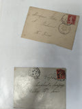 Lot anciennes enveloppes philatélie timbres rouges Savoie collection vintage