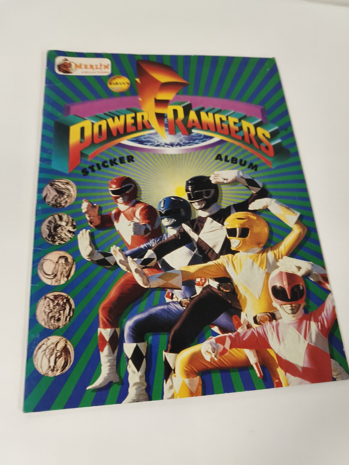 Vintage album Panini Power Rangers incomplet Merlin Collection années 90
