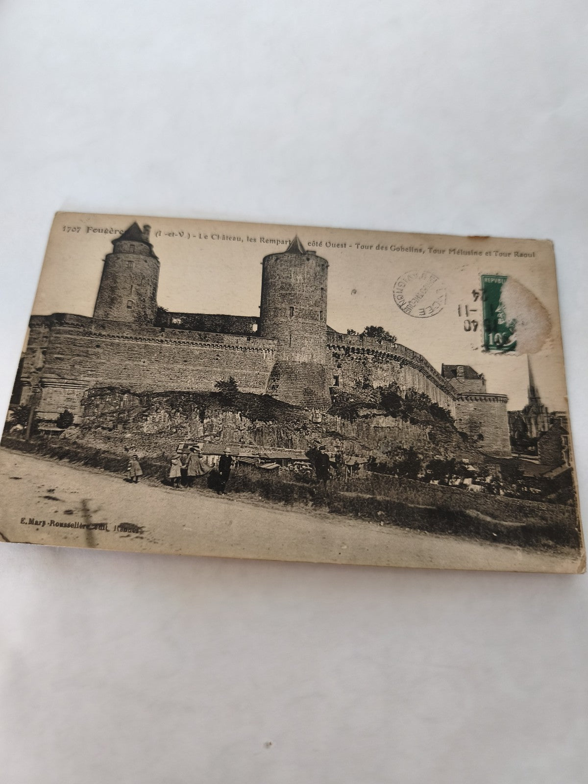 Carte postale ancienne vintage Fouchères France collection rétro papier rare
