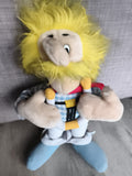 Peluche Astérix vintage Parc Astérix blond tenue vichy peluche ancienne