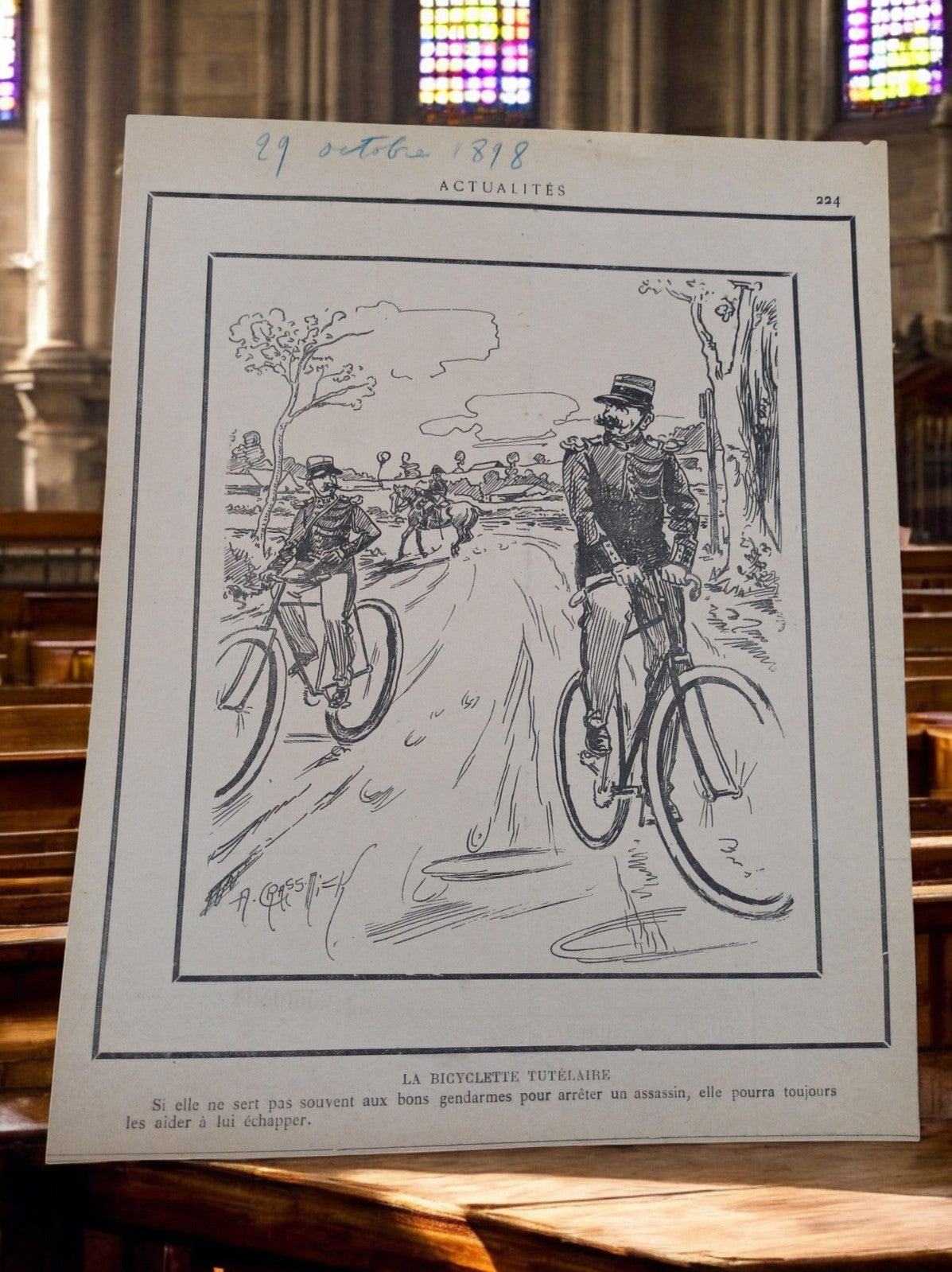 Affiche vintage d'un magazine français - Décoration rétro et authentique