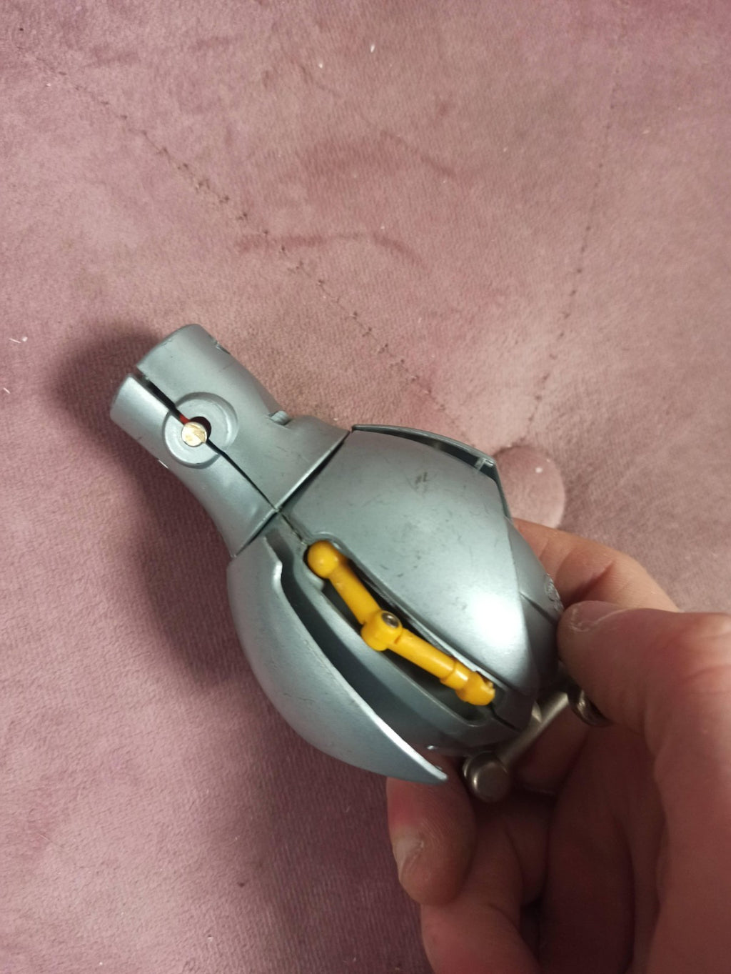Robot jouet vintage METRO rétro argenté plastique métal ancien