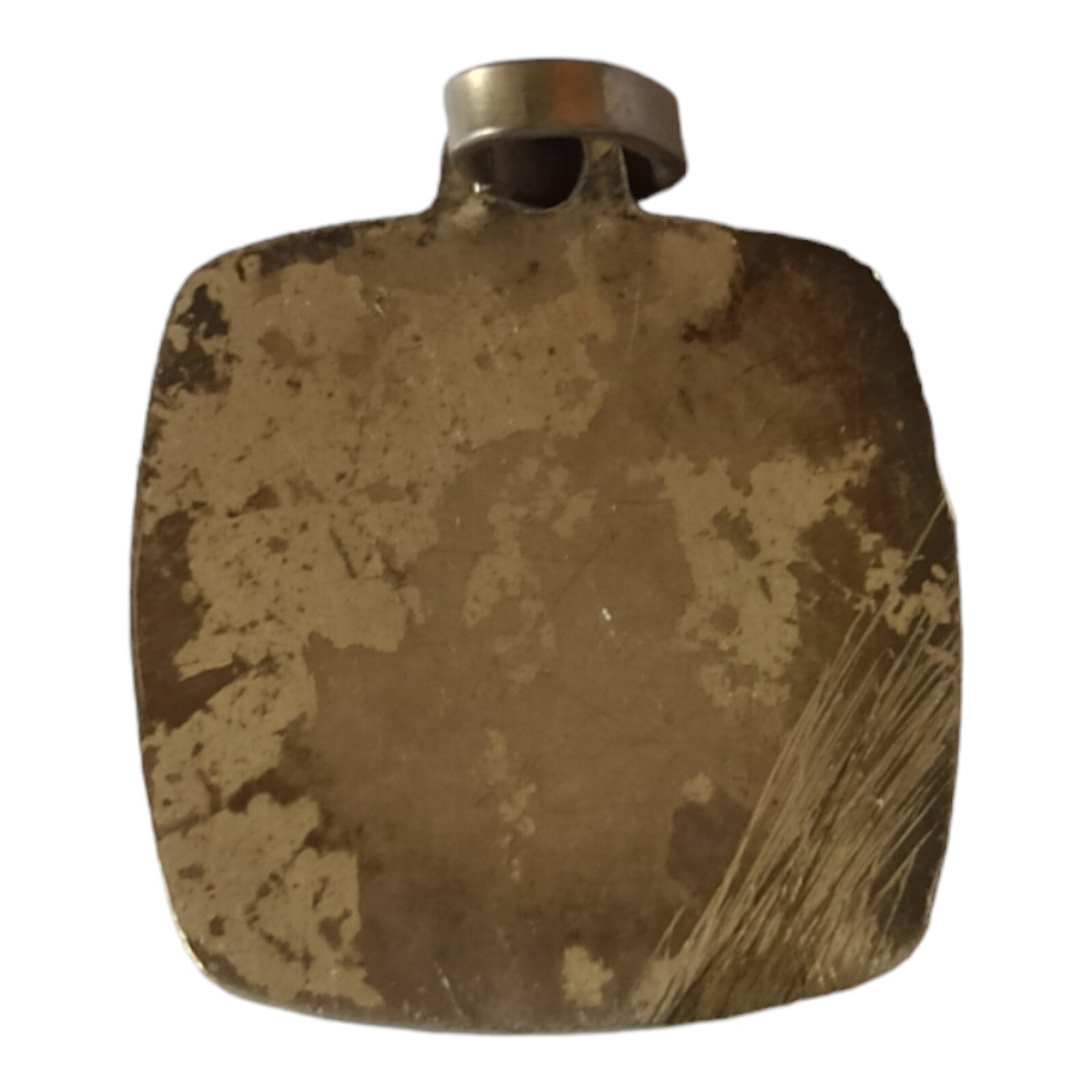 Pendentif médaille Notre-Dame de Cléry, aspect doré, religieux vintage