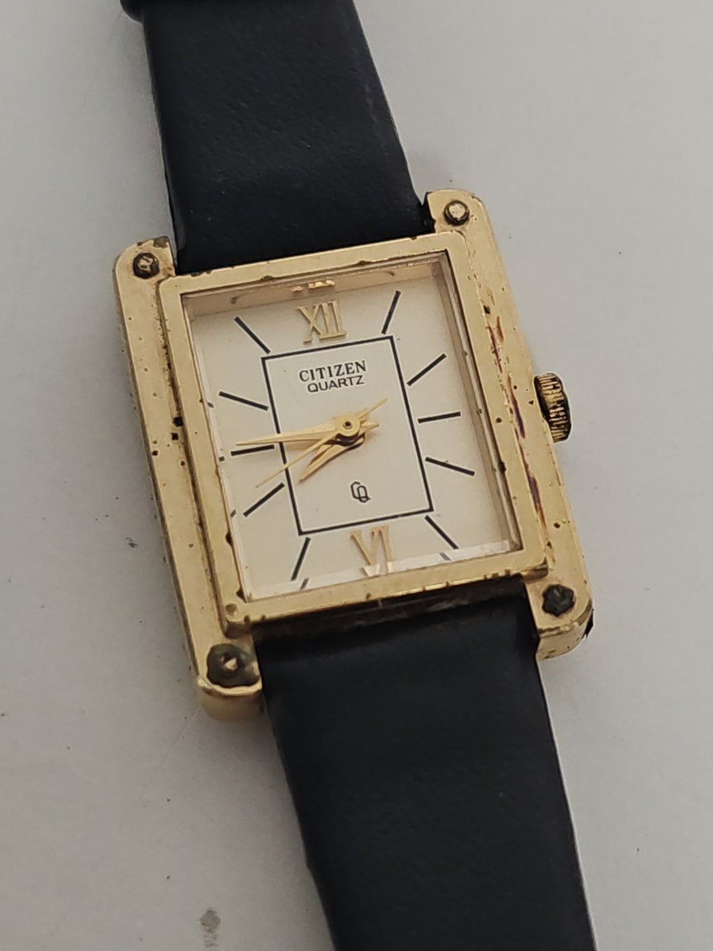 Montre femme Citizen vintage à restaurer, ancienne montre-bracelet rétro à répar