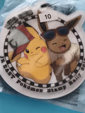 Badge Pokémon JR East Pikachu Evoli Stamp Rally 2019 décor rond