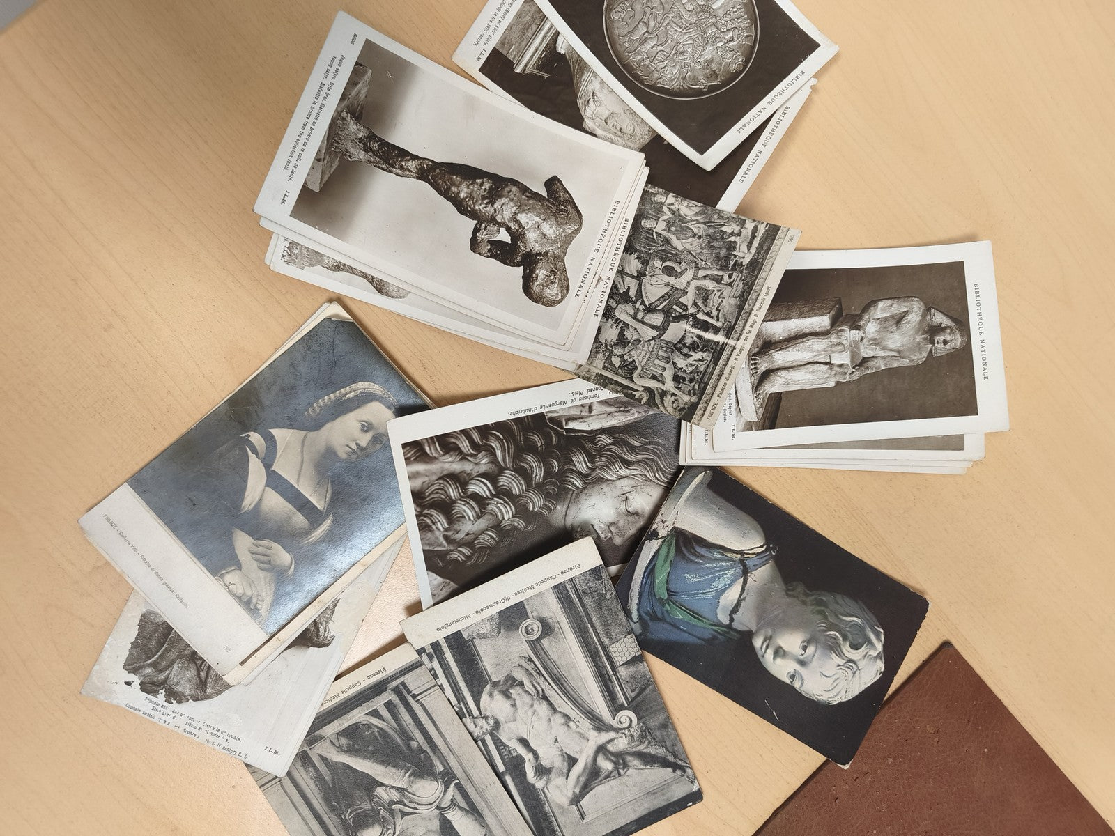 Lot cartes postales anciennes art sculpture peinture Bibliothèque Nationale