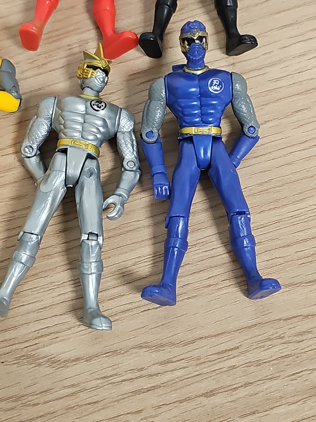 Lot vintage figurines articulées inspirées Power Rangers ninja années 90 collect