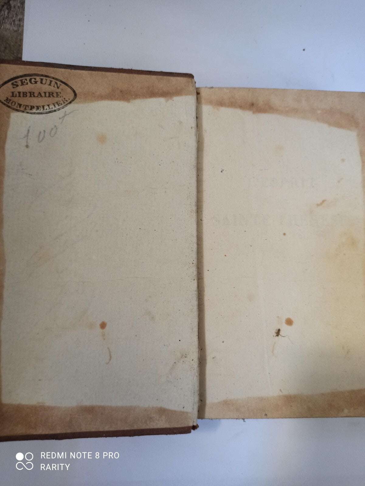Livre ancien reliure brun XIXe Avignon L'Esprit de Sainte Thérèse