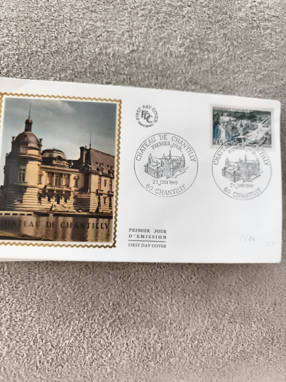 Lettre FDC Château de Chantilly 1969 premier jour ancien philatélie