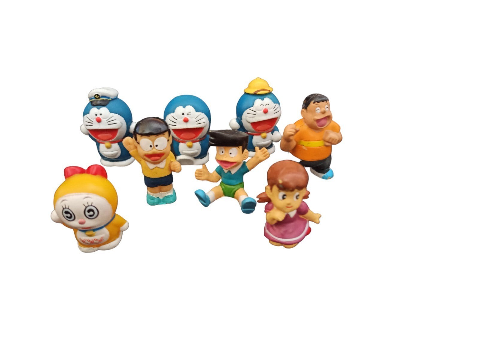Lot 8 figurines Doraemon vintage années 90 Japon gashapon mini personnages