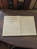 Lettre manuscrite ancienne 1939-1945 sur papier à en-tête La Protectrice témoign