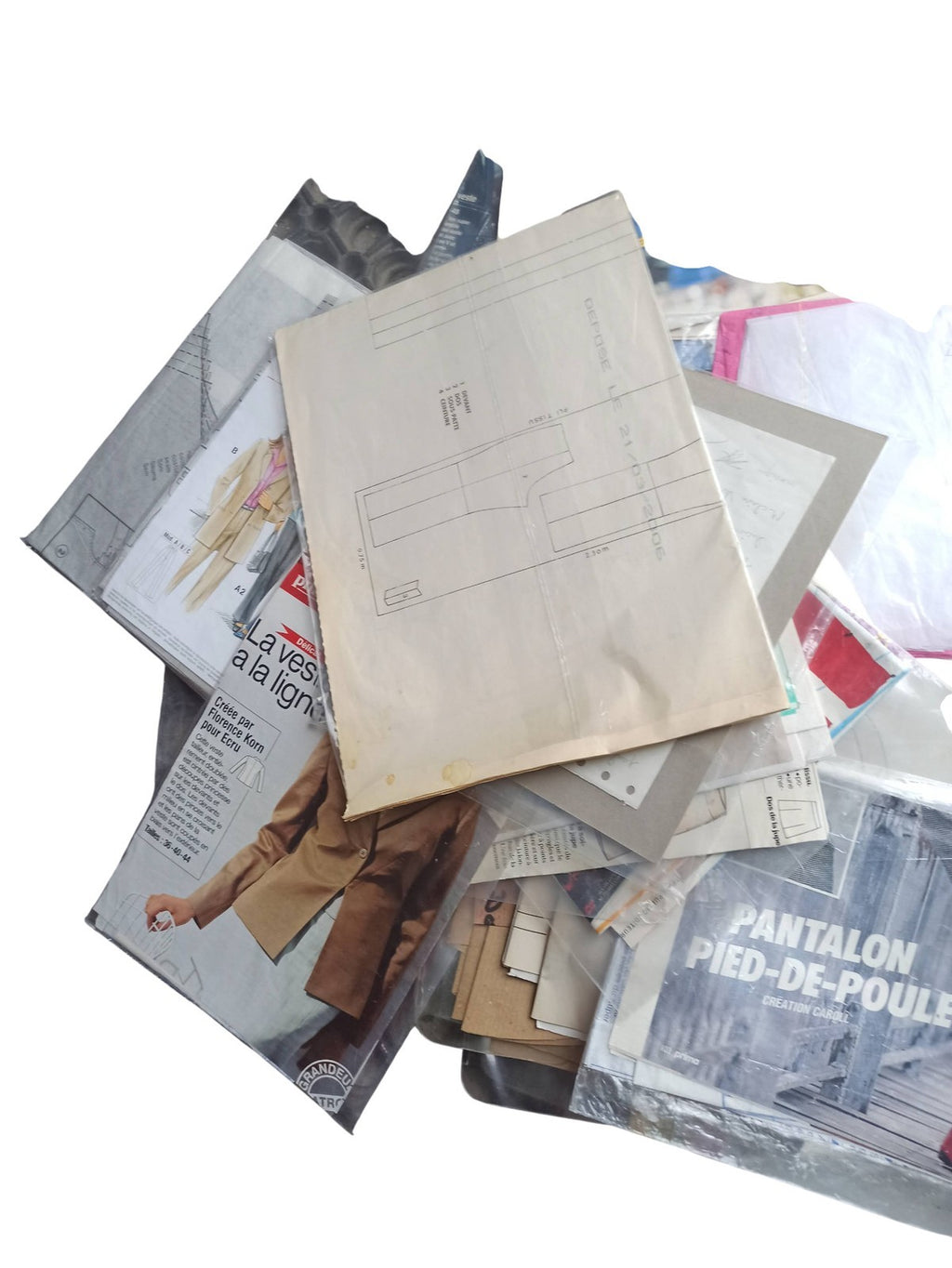 Gros lot patrons couture vintage Burda, années 70-80, patronages rétro