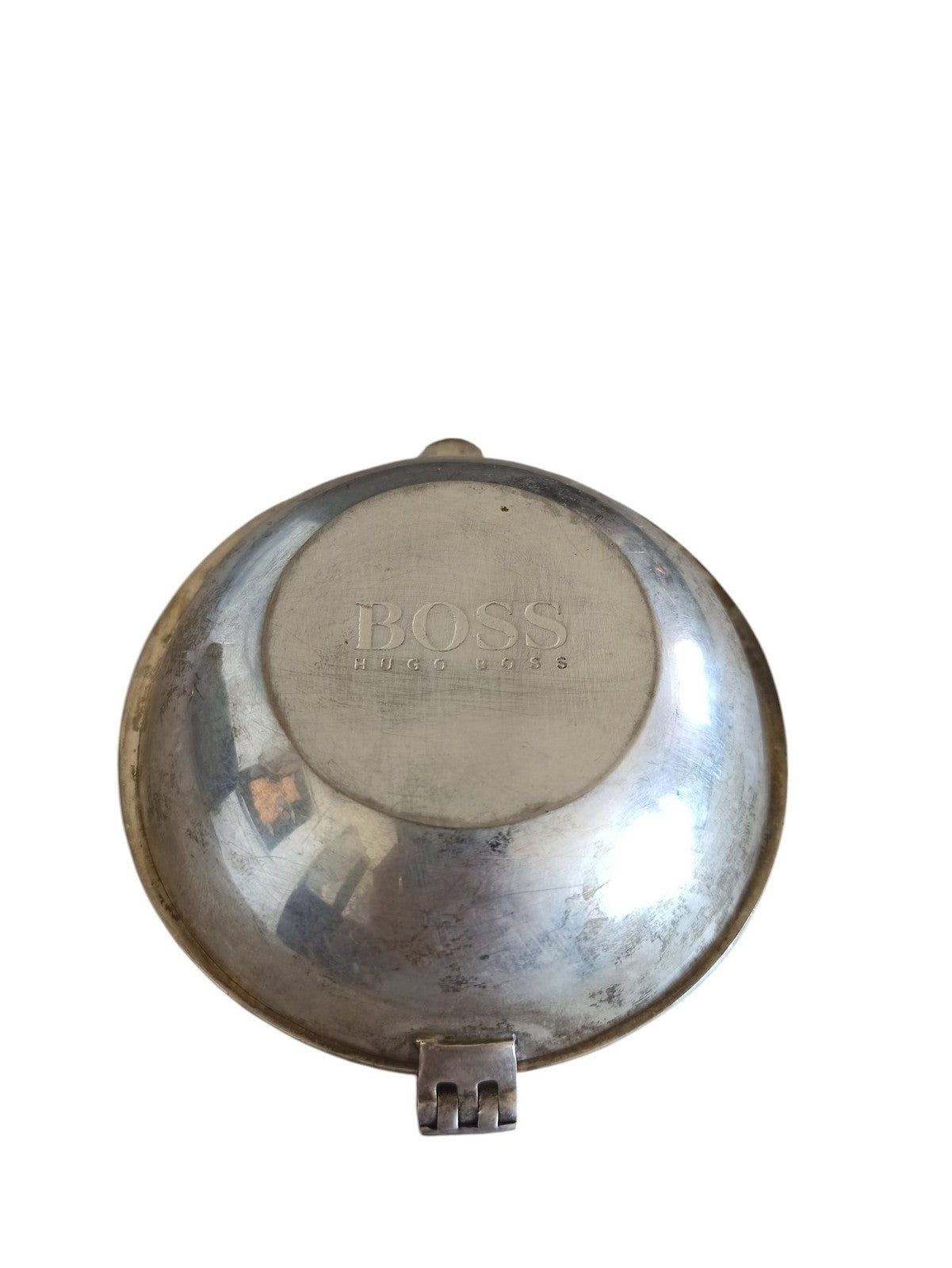 Boîte vintage en métal Hugo Boss, boîte à bougies ou accessoire déco rétro