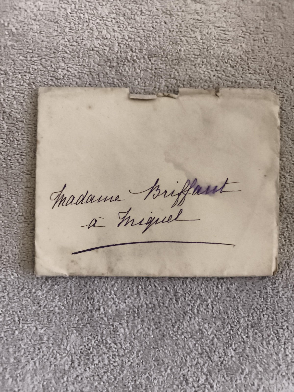 Lettre ancienne manuscrite enveloppe Madame Briffaut philatélie écriture