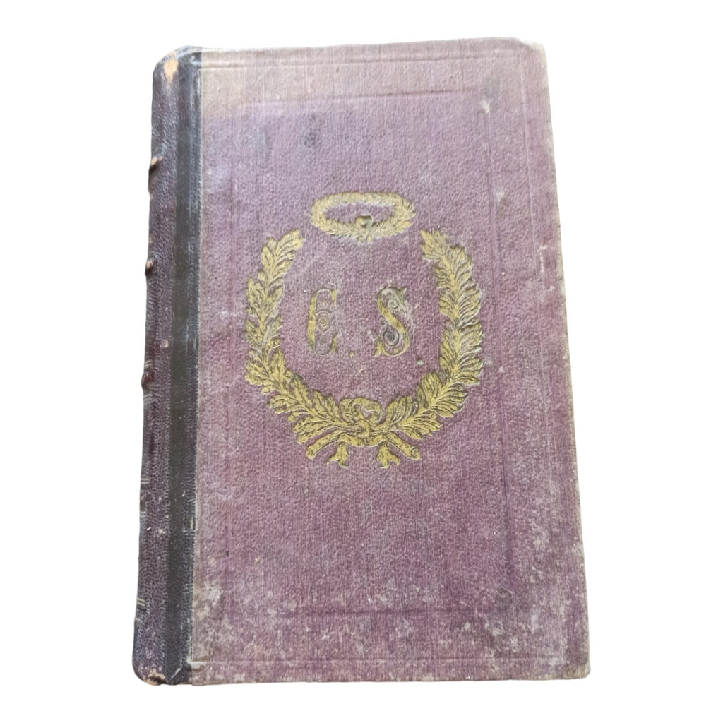 Livre relié 1868 Frère Arsène Margerie couverture violette dorure