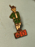 Pin's vintage Shell personnage costume vert, collection essence Ref 4