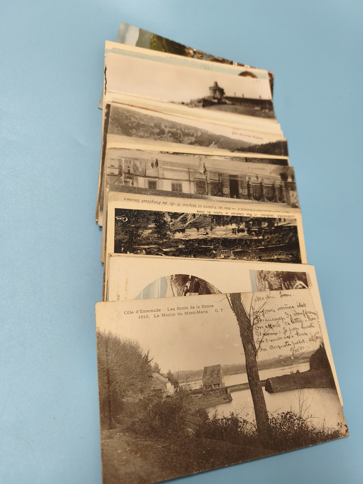 Lot cartes postales anciennes CPA paysages France, divers lieux, collection vint