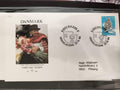 Lettre premier jour Danemark 1985 FDC timbre femme fleurs København philatélie