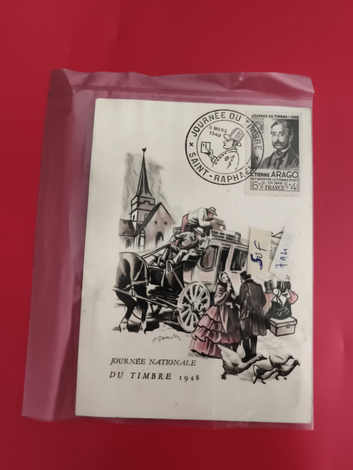Lettre premier jour 1948 Journée du Timbre Saint-Raphaël Étienne Arago