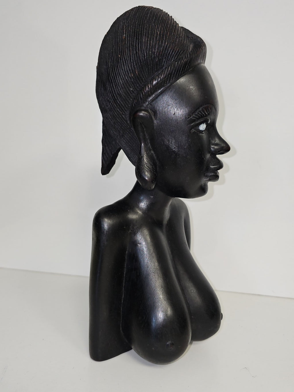 Grande sculpture africaine vintage en bois, art érotique ancien, pièce lourde