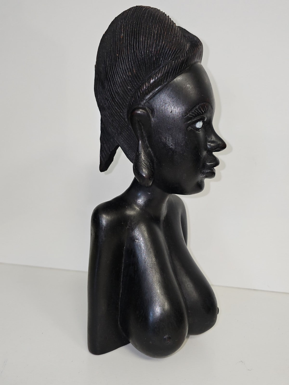 Grande sculpture africaine vintage en bois, art érotique ancien, pièce lourde