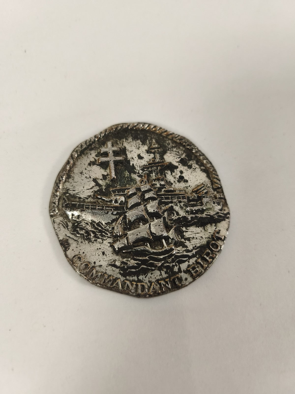 Médaille ancienne Commandant Eirot vintage collection militaire rare rétro