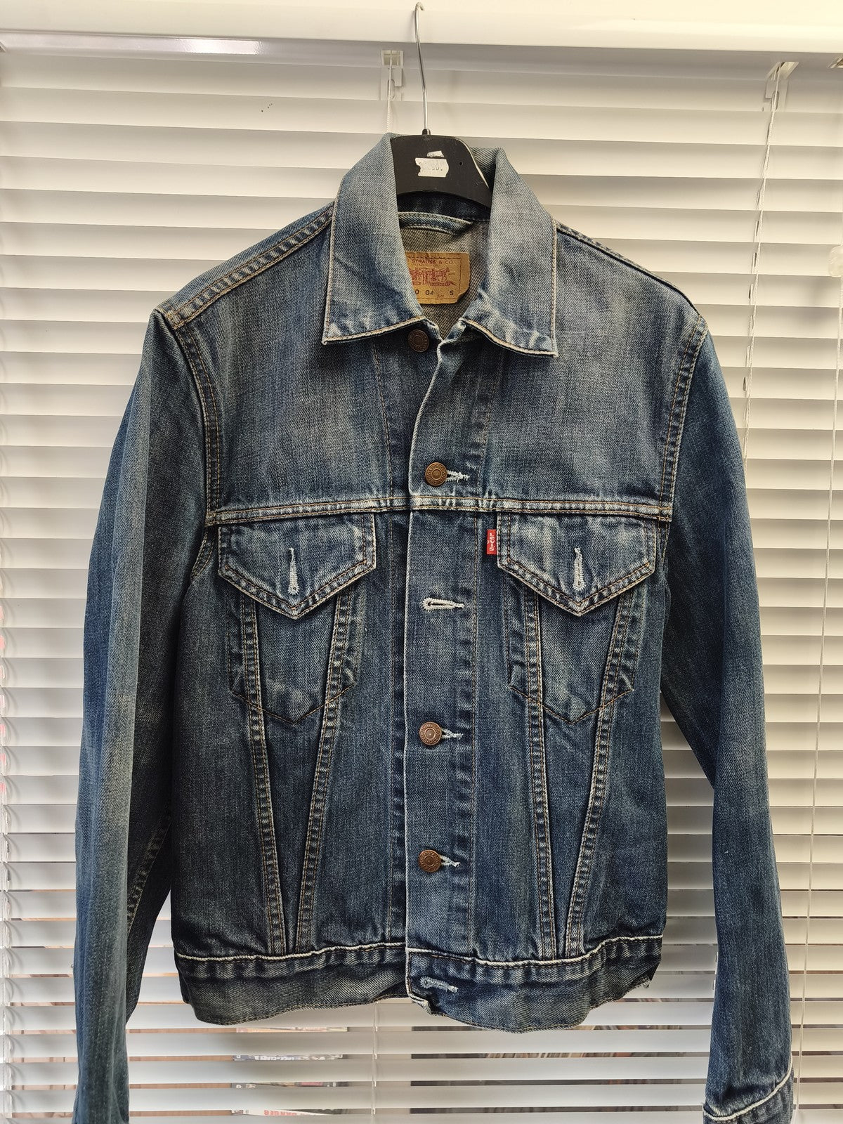 Blouson vintage homme Levi's en jean taille S, veste ancienne rétro collection