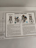Feuillet CEF Championnats du Monde Cyclistes philatélie Gap Marseille