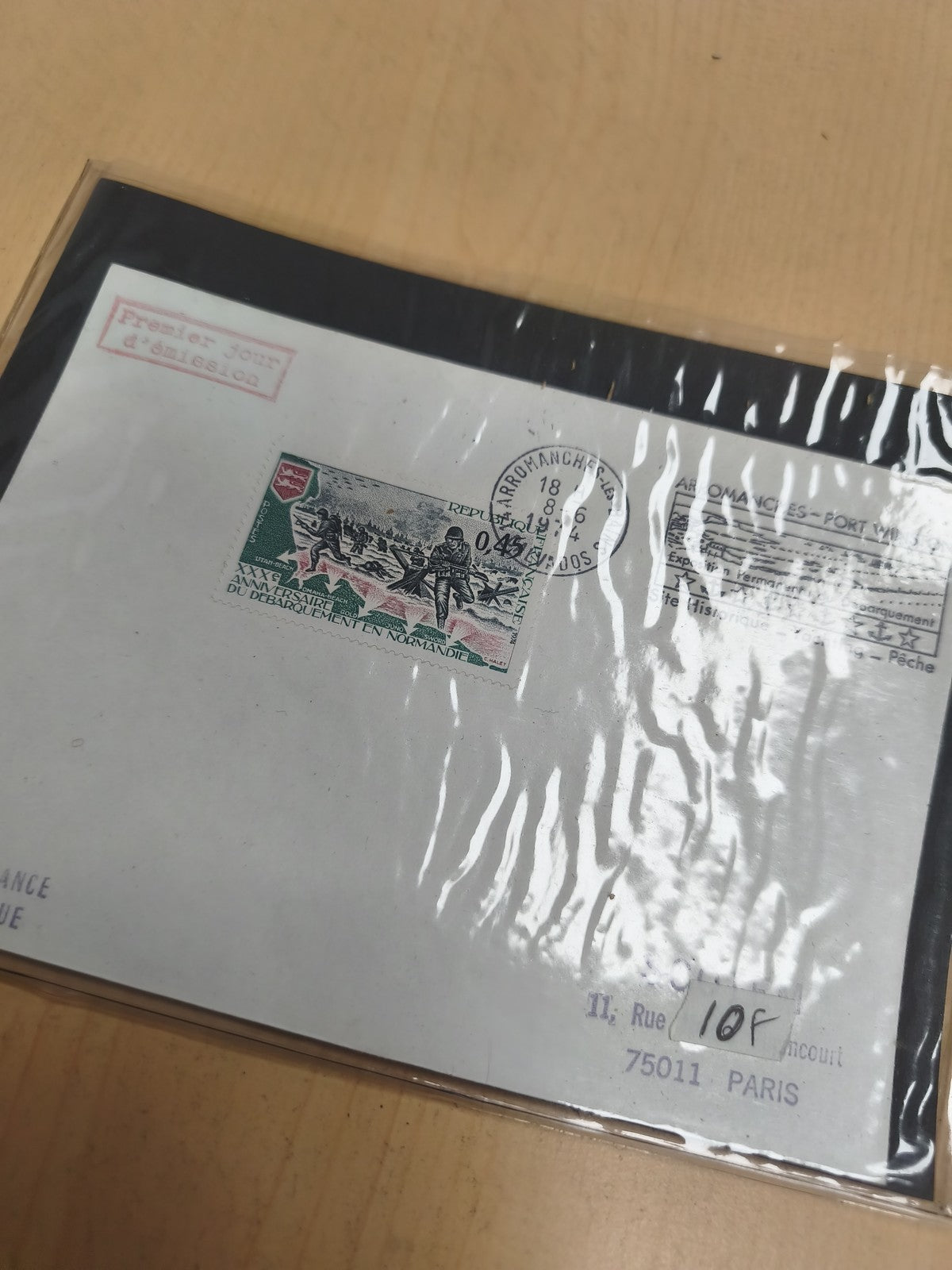 Enveloppe Premier Jour Débarquement Normandie 1984 philatélie D-Day