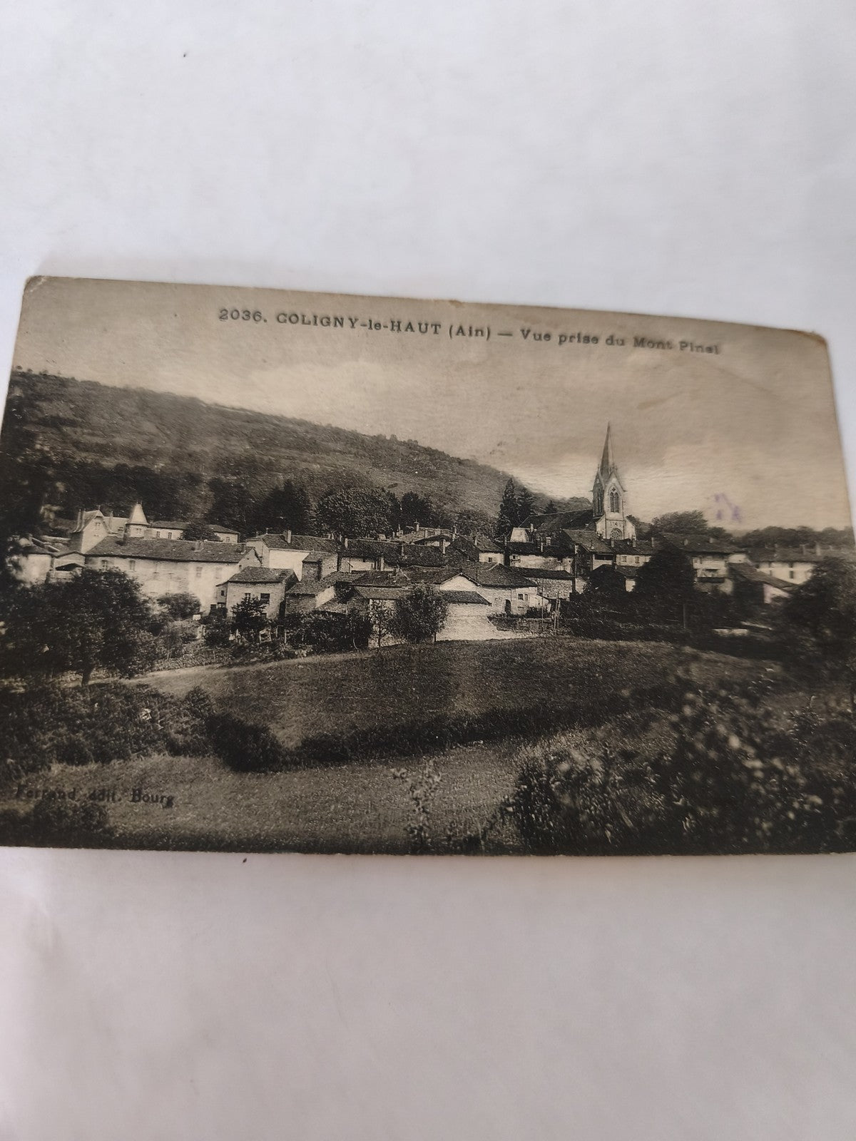 Carte postale ancienne vintage Coligny Le Haut paysage rétro collection France