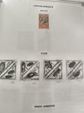 Timbres Centrafrique Service et Taxe insectes, lot oblitérés philatélie