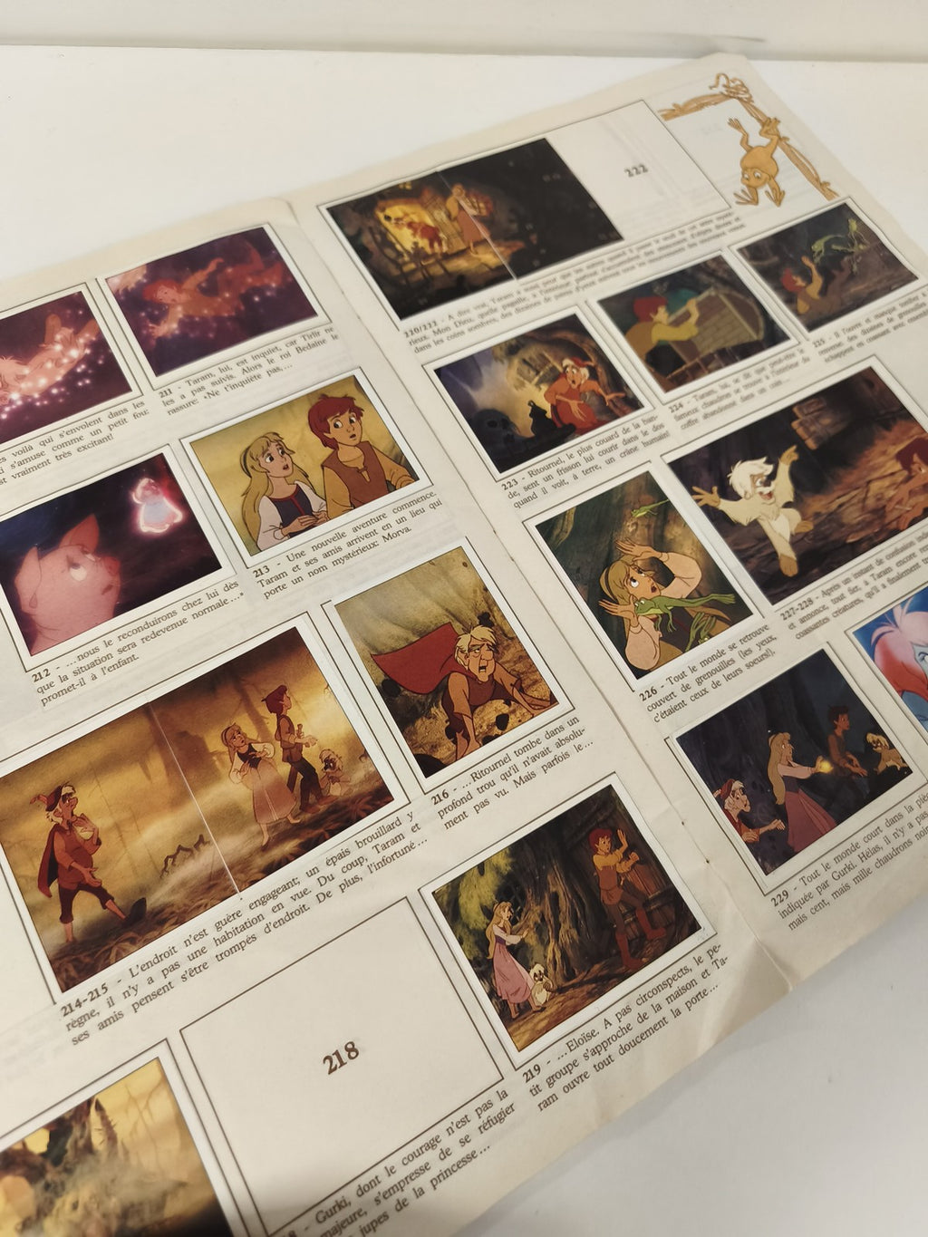 Vintage album Panini Taram et le Chaudron Magique incomplet Disney 1985
